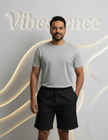 Unisex Terry Shorts with Drawcord Waist (Black)