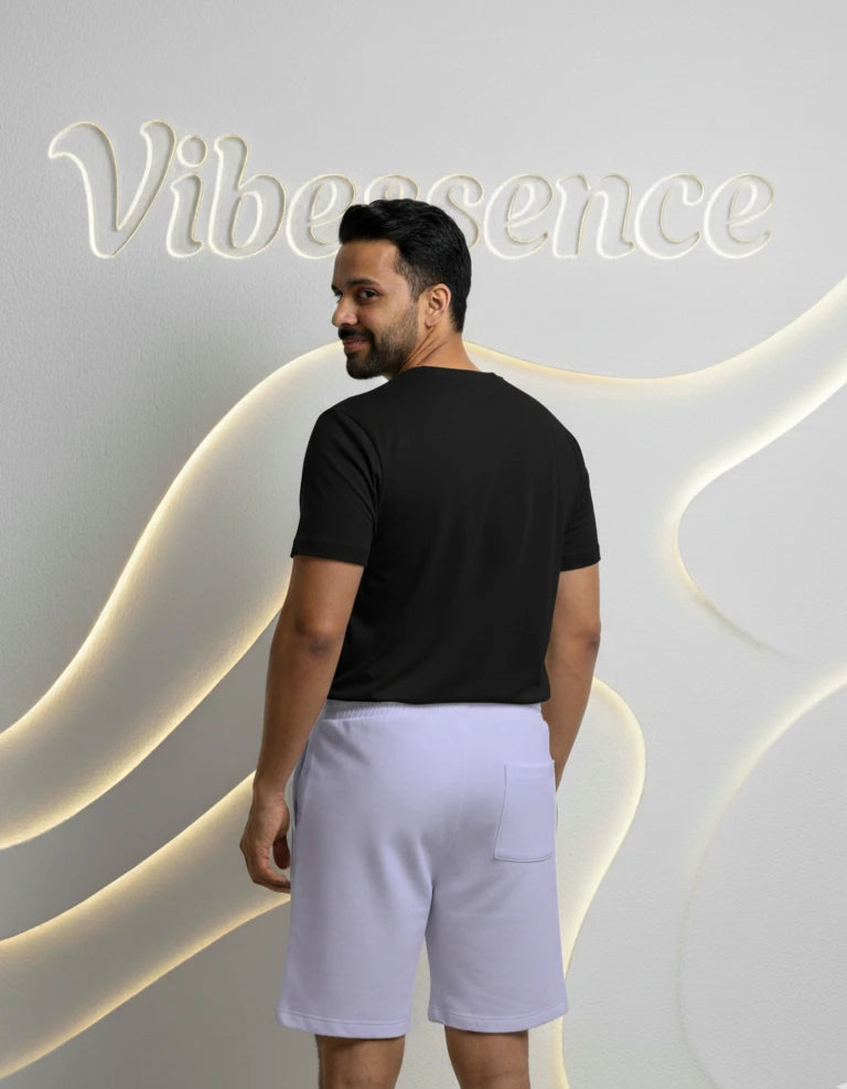 Unisex Terry Shorts with Drawcord Waist (Lavender)