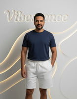 Unisex Terry Shorts with Drawcord Waist (White)